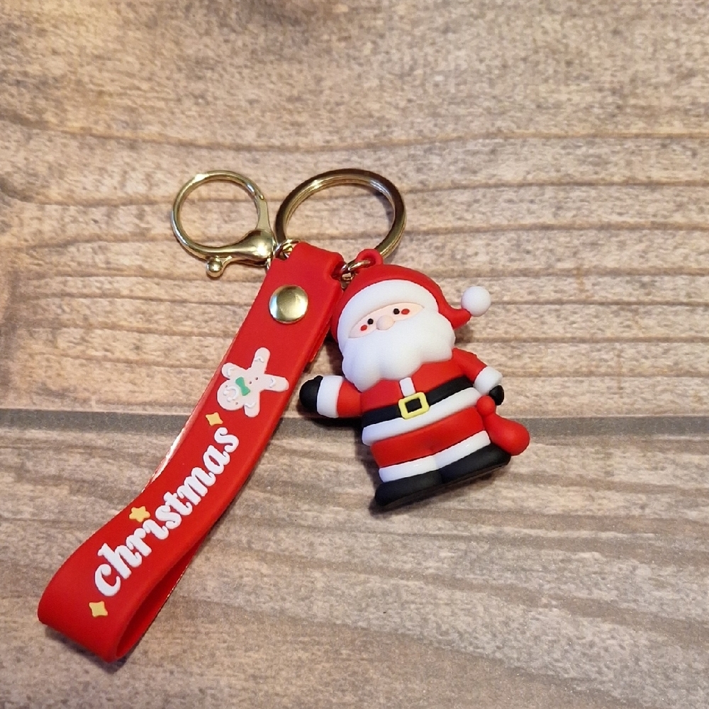 Santa Claus Bag Charm with Red Strap